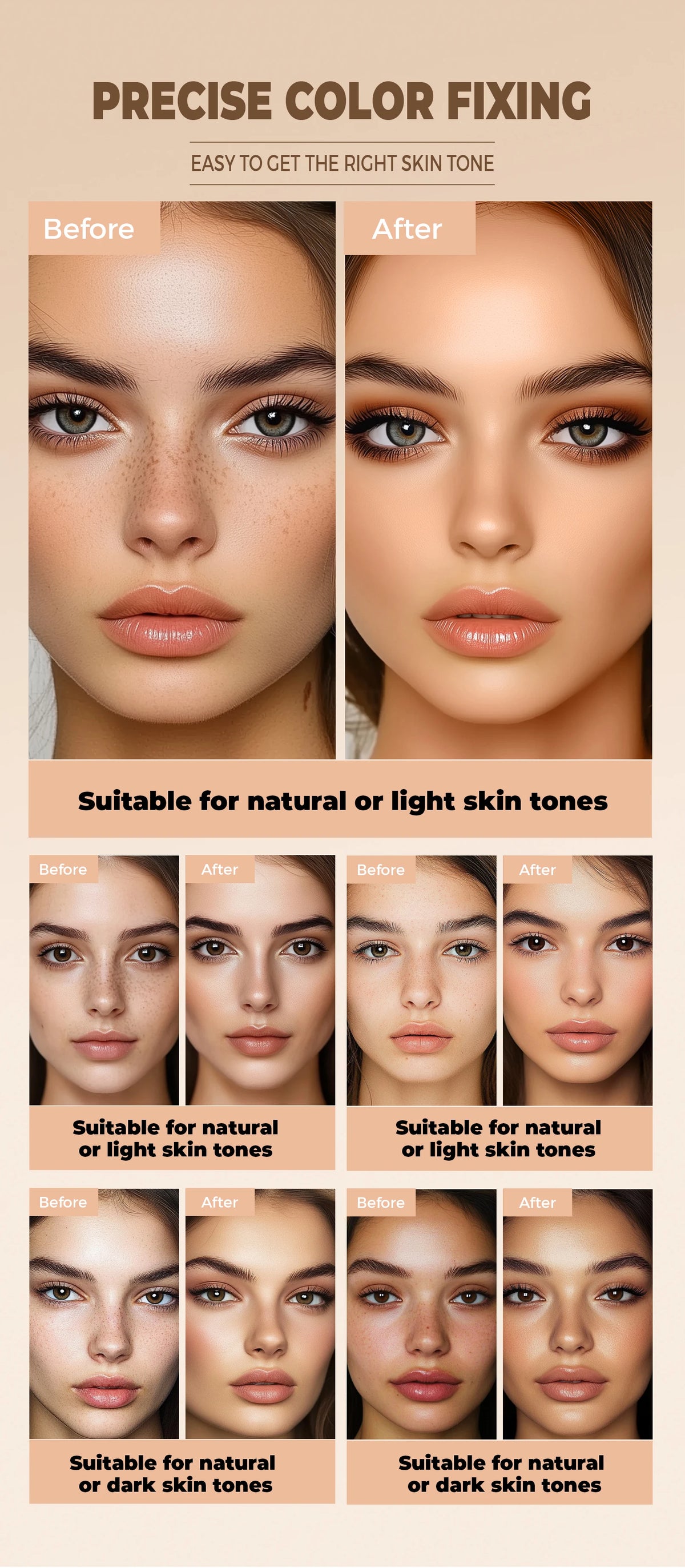 Jelieora Venture full coverage makeup concealer and contour cream in a sleek tube with a wand applicator.