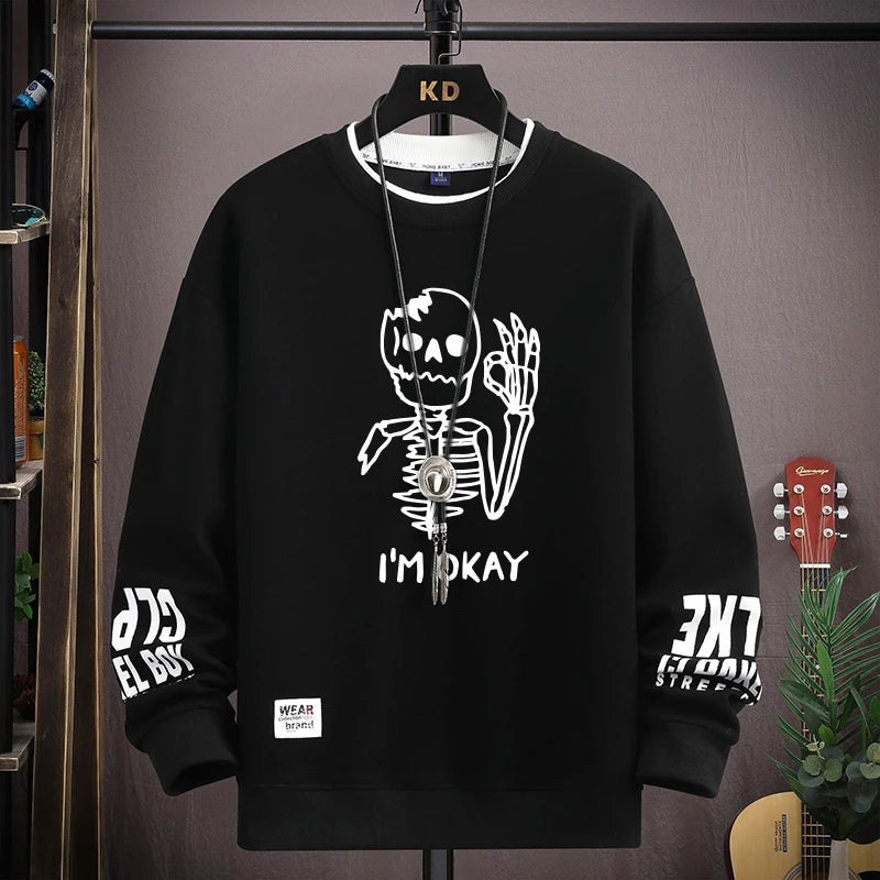 Men's sweatshirt with bear print by Jelieora Venture, featuring a cozy design and detailed bear graphic on the front.