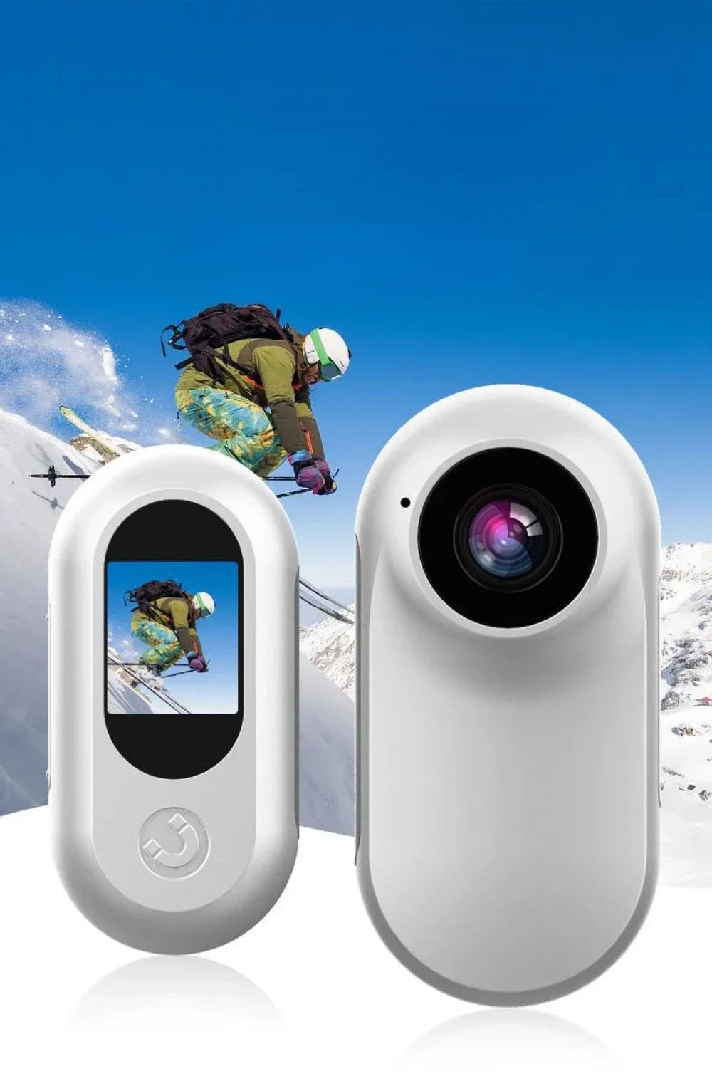 Jelieora Venture portable thumb pet camera with 1080p HD video, detachable design, anti-shake feature, for cats and dogs.