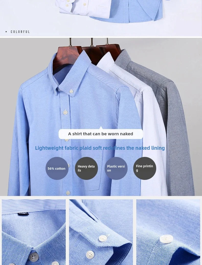 Men's slim fit Oxford shirt by Jelieora Venture, featuring a classic collar, button-down front, and tailored fit in a versatile color.