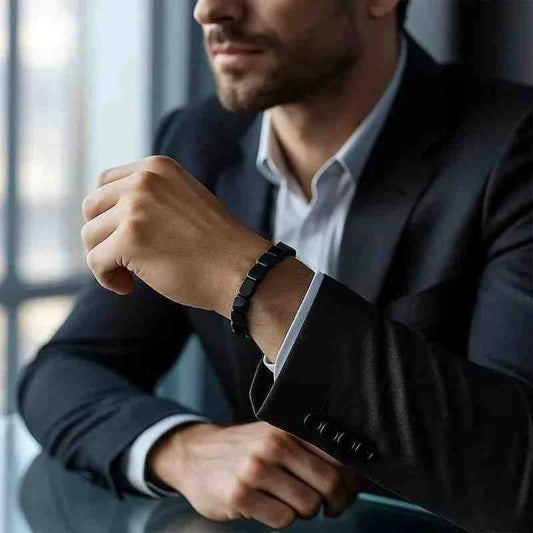 Elevate Your Style and Well-Being with Our Hematite Bead Bracelet for Men