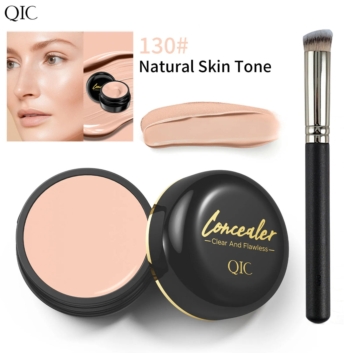 Jelieora Venture full coverage concealer and contour cream in a sleek makeup container, ready for flawless skin coverage.