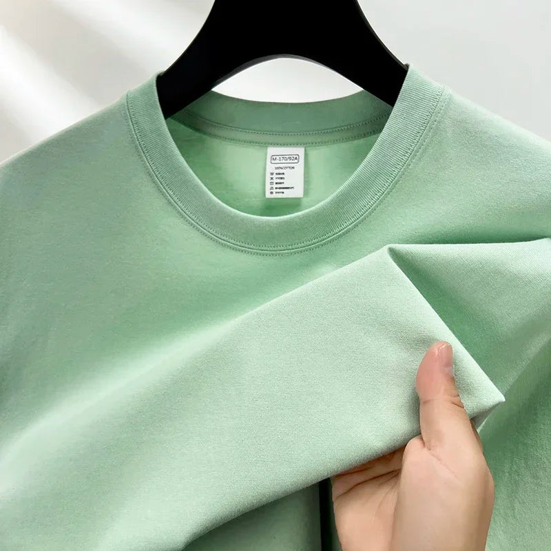 Men's 100% cotton round neck T-shirt by Jelieora Venture, showing a breathable everyday tee in classic design.