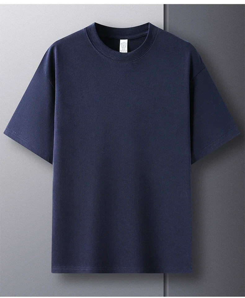 Men's 100% cotton round neck T-shirt by Jelieora Venture, showcasing a breathable everyday tee in a casual fit.