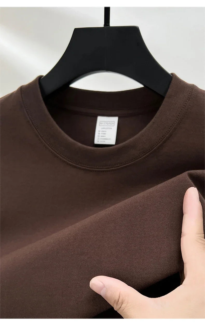 Men's 100% cotton round neck T-shirt by Jelieora Venture, showcasing a breathable, everyday casual tee in a comfortable fit.