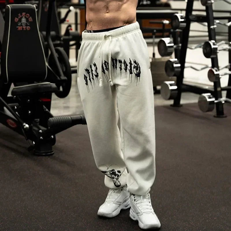 Men's casual jogger trousers by Jelieora Venture featuring a relaxed fit, elastic waistband, and comfortable fabric in neutral tones.