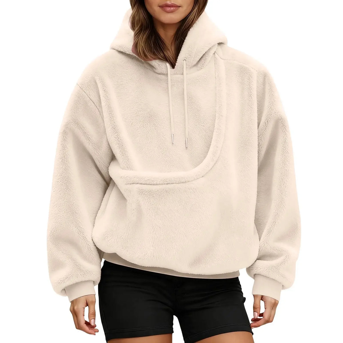 Unisex Pet Carrier Hoodie by Jelieora Venture, featuring a cozy hoodie with built-in pet carrier for comfortable pet carrying.