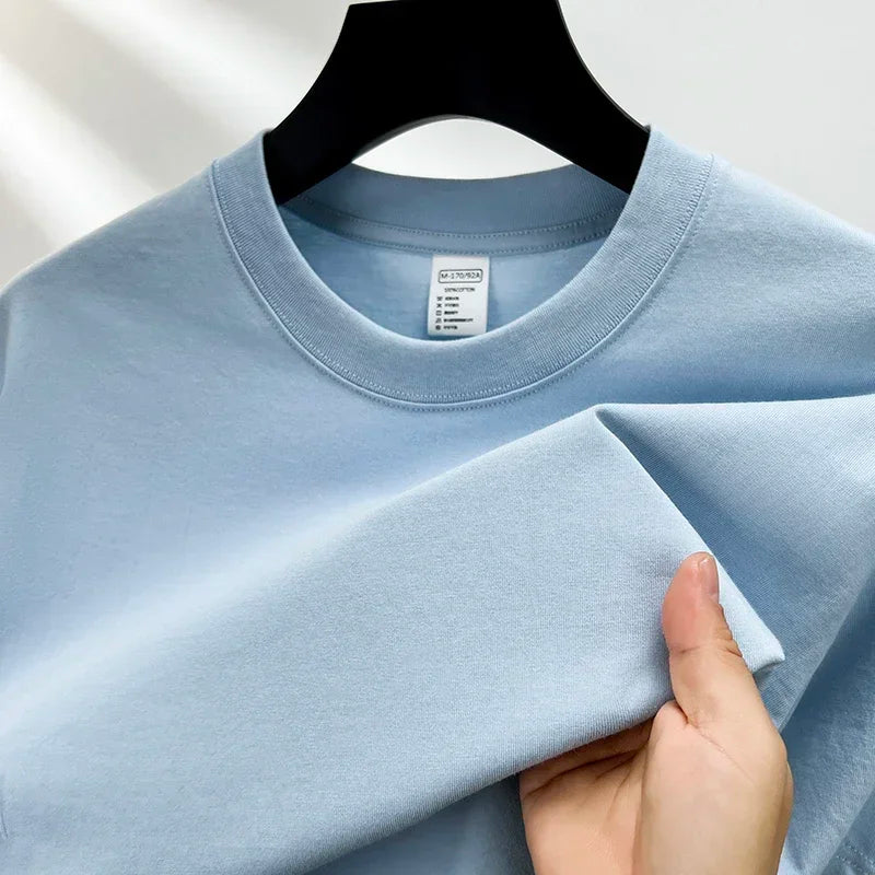 Men's white cotton round neck T-shirt by Jelieora Venture, showcasing the breathable, everyday casual tee with a classic fit.