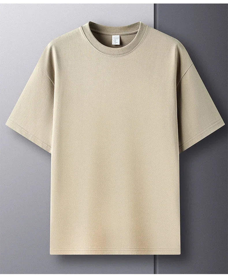 Men's 100% cotton round neck T-shirt by Jelieora Venture, showing a breathable, comfortable everyday tee in a casual fit.