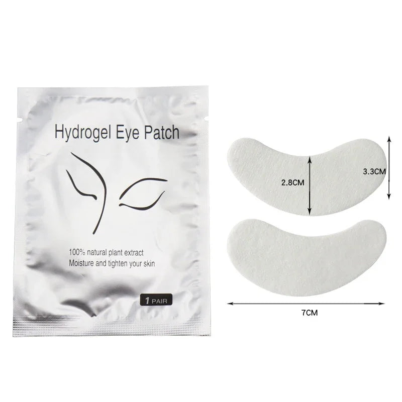 50 pairs of Jelieora Venture eyelash under eye patches, hydrogel eye pads for isolation and removal, beauty makeup tools.