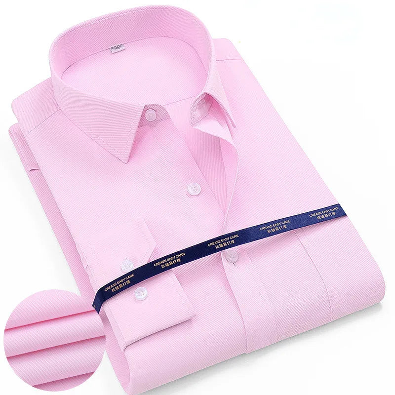 Plus size men's dress shirt by Jelieora Venture, showing a tailored fit with a classic collar and button-down front.