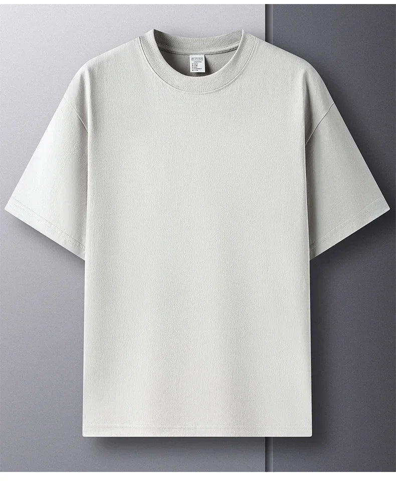 Men's breathable 100% cotton round neck T-shirt by Jelieora Venture, shown in a casual fit on a plain background.