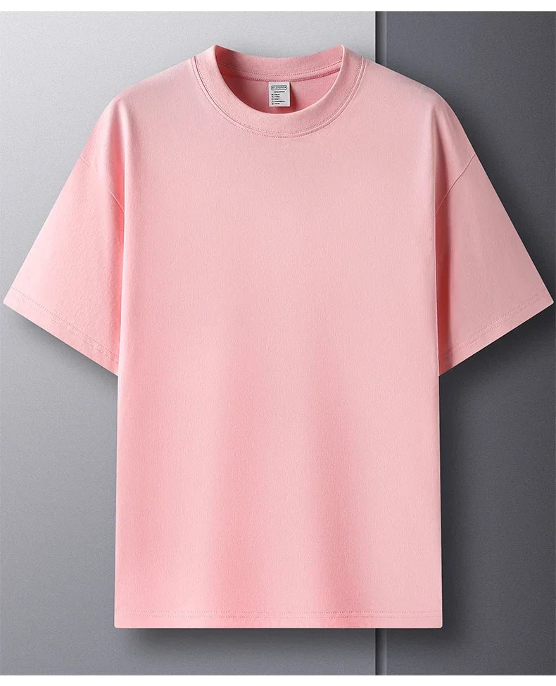 Men's 100% cotton round neck T-shirt by Jelieora Venture, showing a breathable, casual everyday tee in a neutral color.