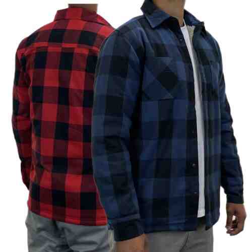Mens Sherpa Lined Shirt UK | Fleece Work Shirt for Cold Weather