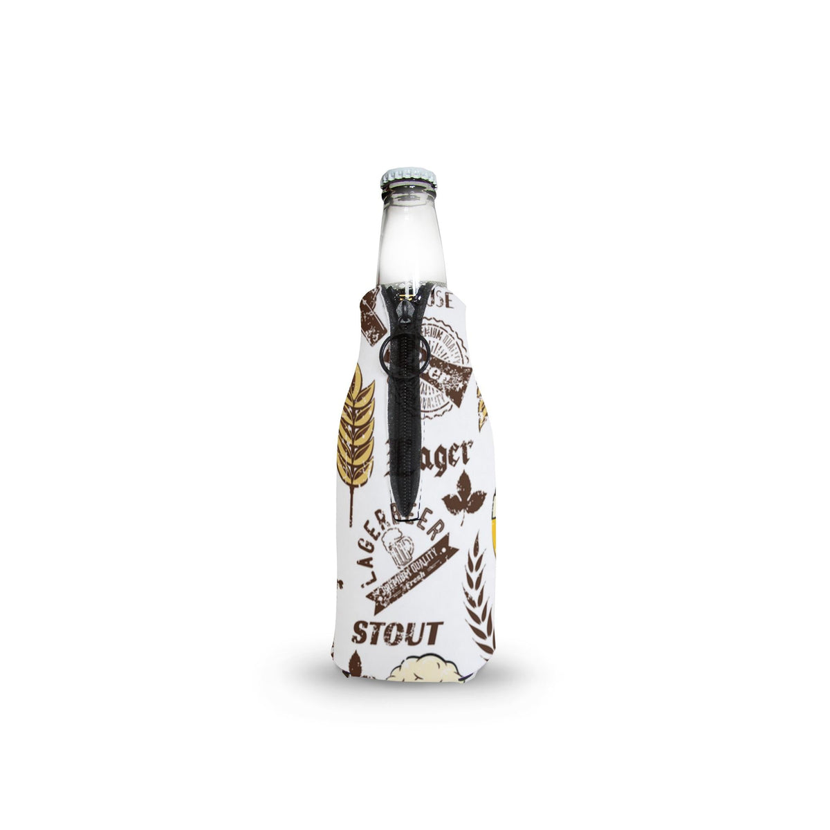 Bottle Koozie W/Zipper Beer Buddy