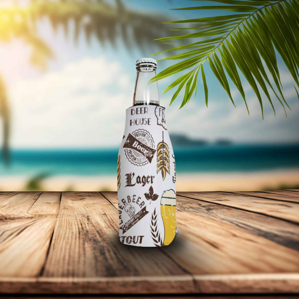 Bottle Koozie W/Zipper Beer Buddy