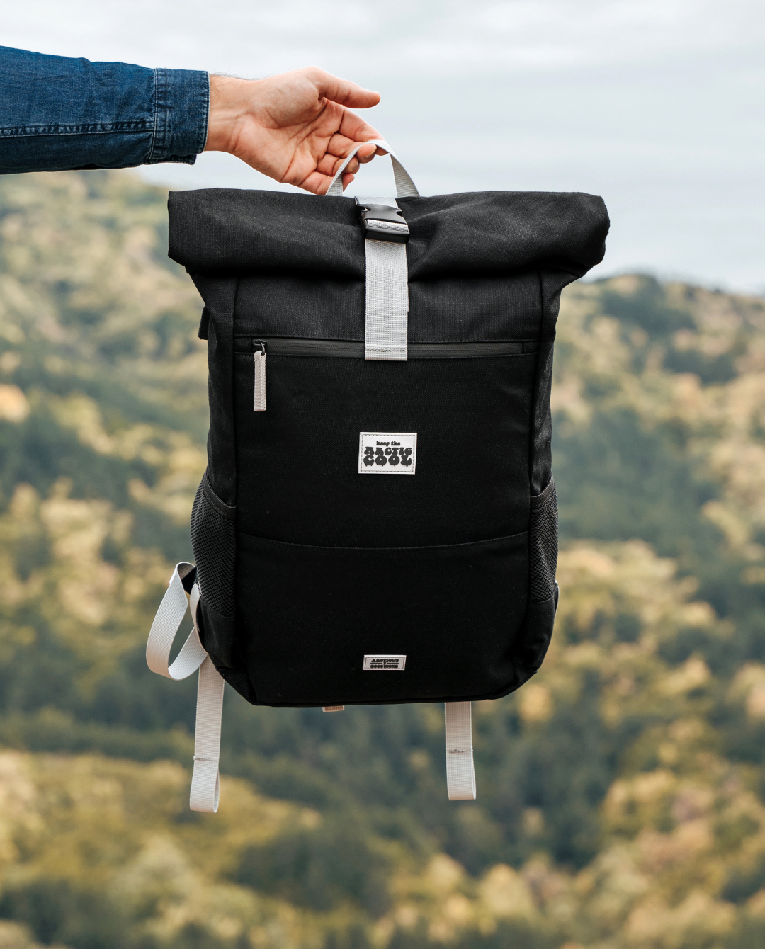 Polar Explorer Backpack — Black | Hemp & Waterproof