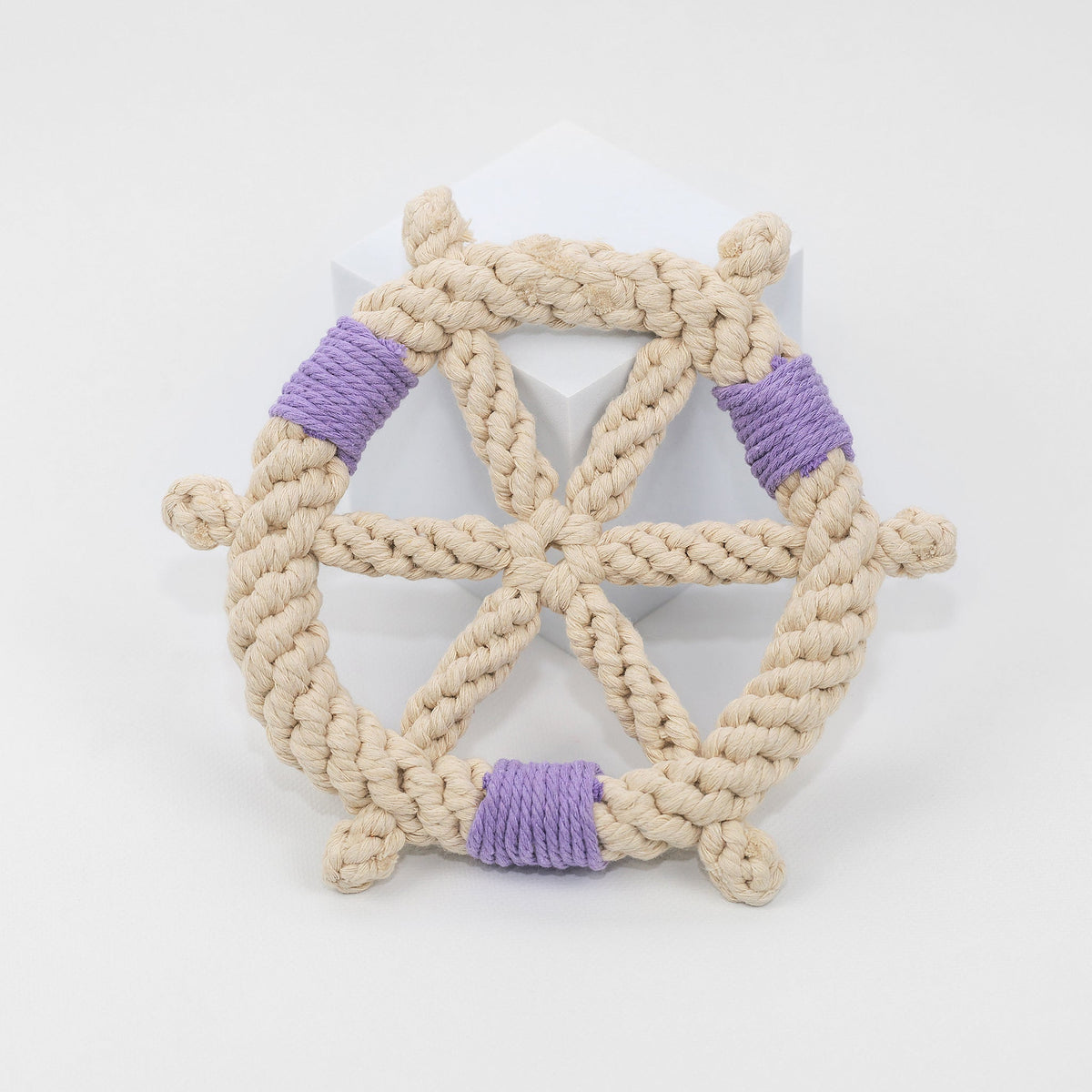 Color wheel Macrame Rope Pet Toy