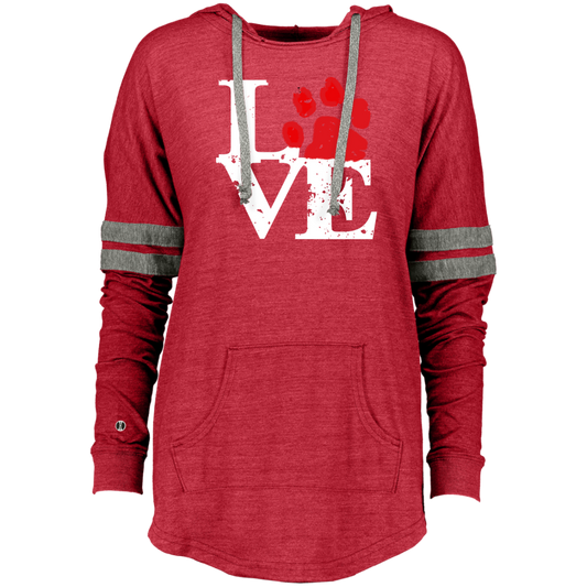 Ladies Hooded Pullover Love Paw