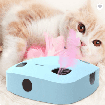 Electric feather cat toy by Cashymart, an interactive feather stick for cats with moving feathers for engaging play.