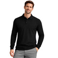 Mens Long Sleeve Cotton Polo Shirt - 1268-2