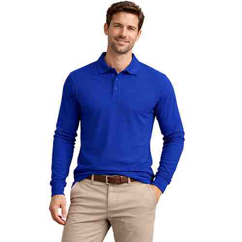 Mens Long Sleeve Polo Shirt UK | Classic Cotton Polo Top