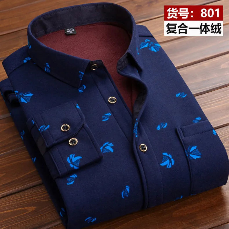 Men's slim fit striped long sleeve shirt by Jelieora Venture, showing the stylish design and fit on a model.