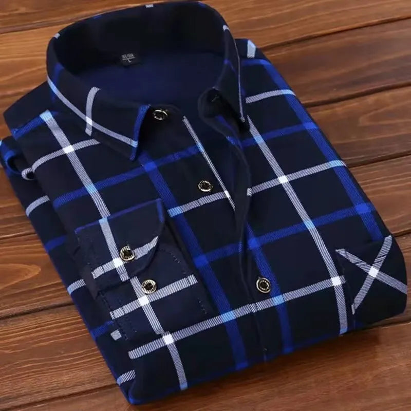 Men's slim fit striped long sleeve shirt by Jelieora Venture, shown in a stylish, fitted design with vertical stripes.