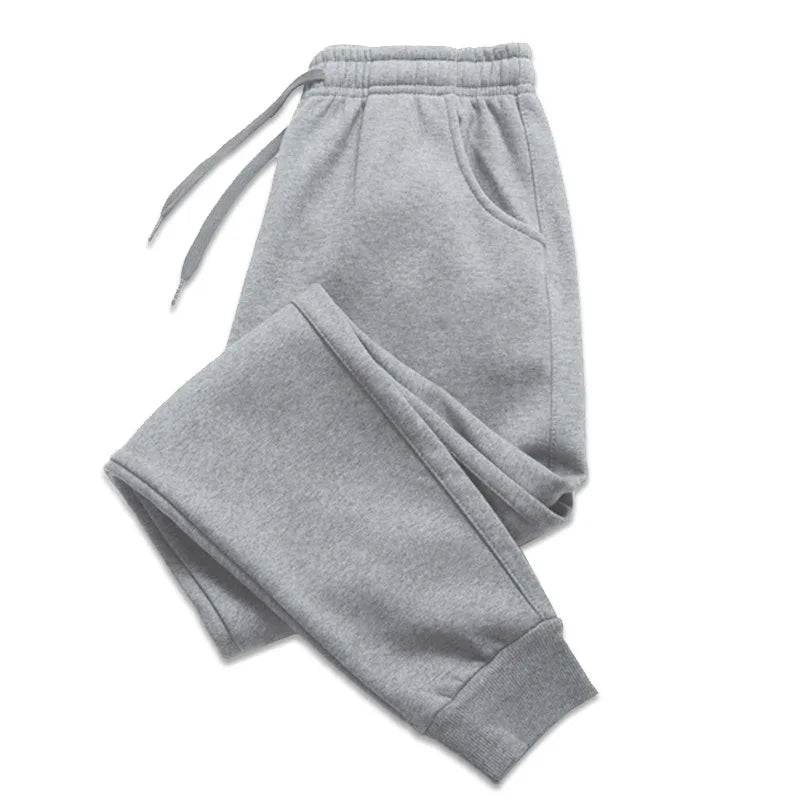 Men's fleece jogger sweatpants by Jelieora Venture, showing soft fleece fabric, elastic waistband, and relaxed fit.