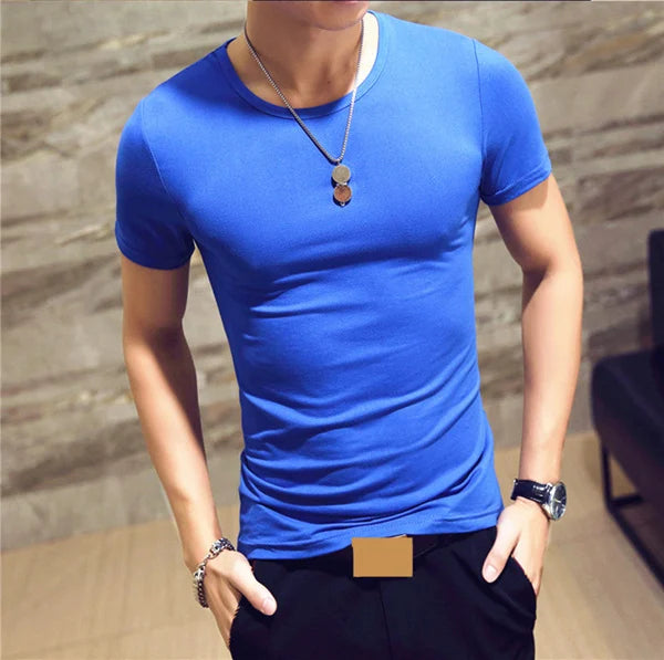 Men's V-neck fitness T-shirt by Jelieora Venture, shown in a comfortable fit, ideal for workouts and casual wear.