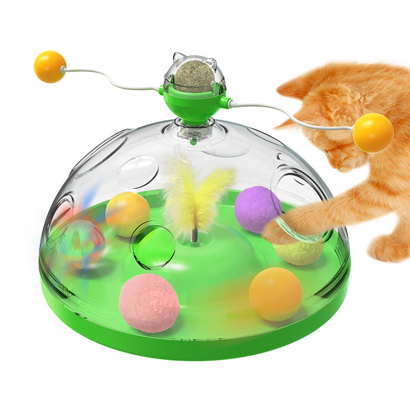 Cashymart interactive cat toy windmill with spinning blades, designed to entertain and stimulate your cat during playtime.