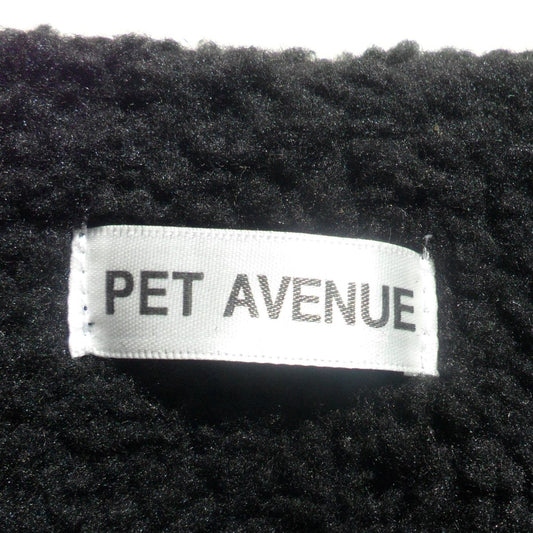 Pet Avenue brown herringbone dog coat with label, stylish and warm dog clothing for comfort and chilly weather.
