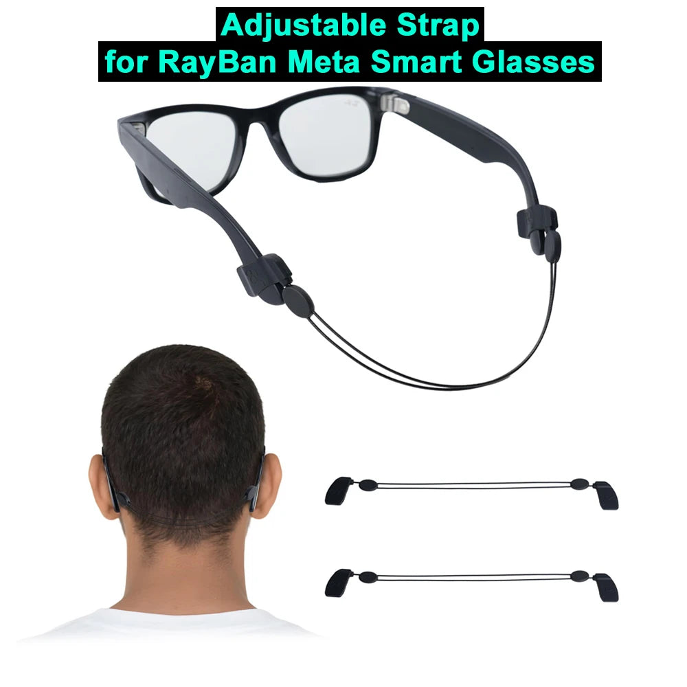 Glasses Fixing Lanyard for RayBan Meta Smart Glasses – Non-Slip Adjustable Anti-Drop Strap