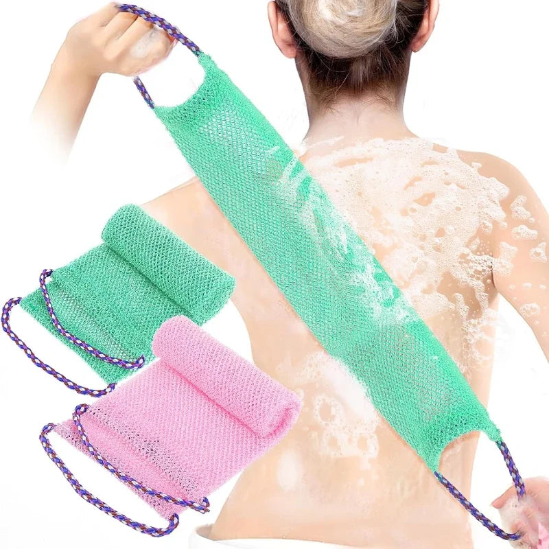 African net bath sponge by Jelieora Venture, exfoliating shower puff for back and body cleansing, foam towel for body scrub in shower