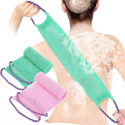 African net bath sponge by Jelieora Venture, exfoliating shower puff for back and body cleansing, foam towel for body scrub in shower