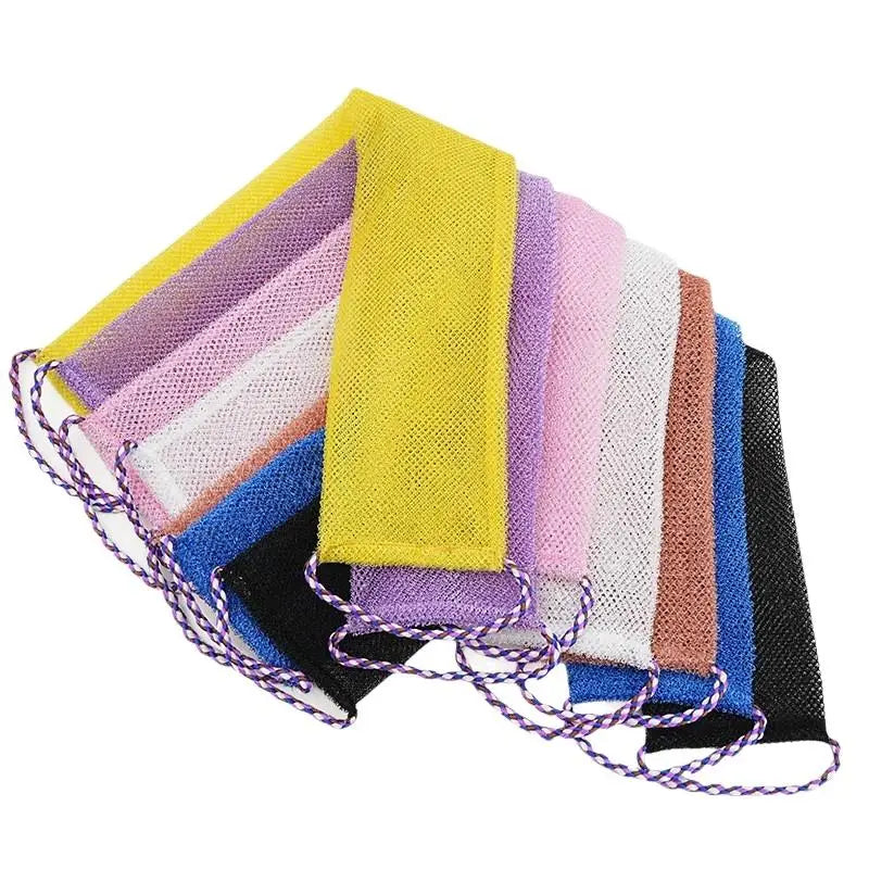 Jelieora Venture African net sponge for exfoliating, scrubbing, and foaming during shower, bath, or body cleansing.