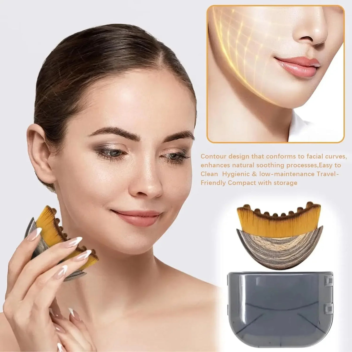 Lymphatic Contour Face Brush | Chin & Jawline Sculpting Massager