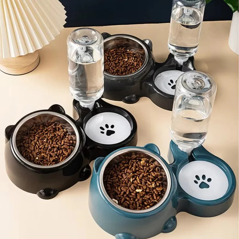 Jelieora Venture automatic pet feeder and water dispenser for cats and dogs with slanted mouth, no battery or power needed, pet accessories