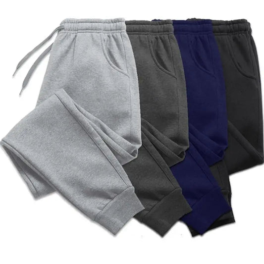 Men's fleece jogger sweatpants by Jelieora Venture, showing relaxed fit and elastic waistband with side pockets.