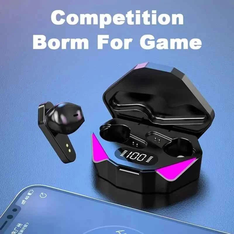 TWS Wireless Bluetooth Headset LED Display Gamer Earbuds with Mic Wireless Headphones Noise Cancelling Bluetooth Earphones X15