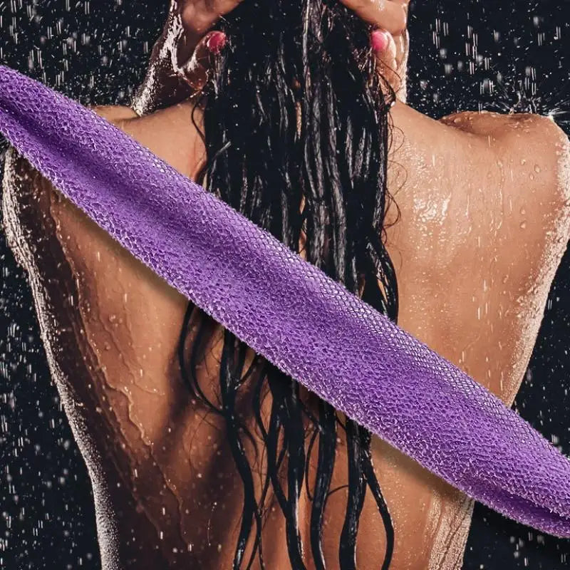 Jelieora Venture African net sponge for exfoliating, bath and body scrubbing, with a textured foaming netting for shower cleaning.