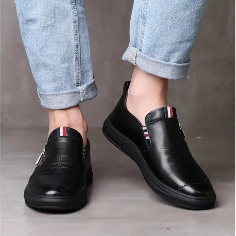 Men's Casual Leather Loafers | Slip-On Moccasins Business Shoes