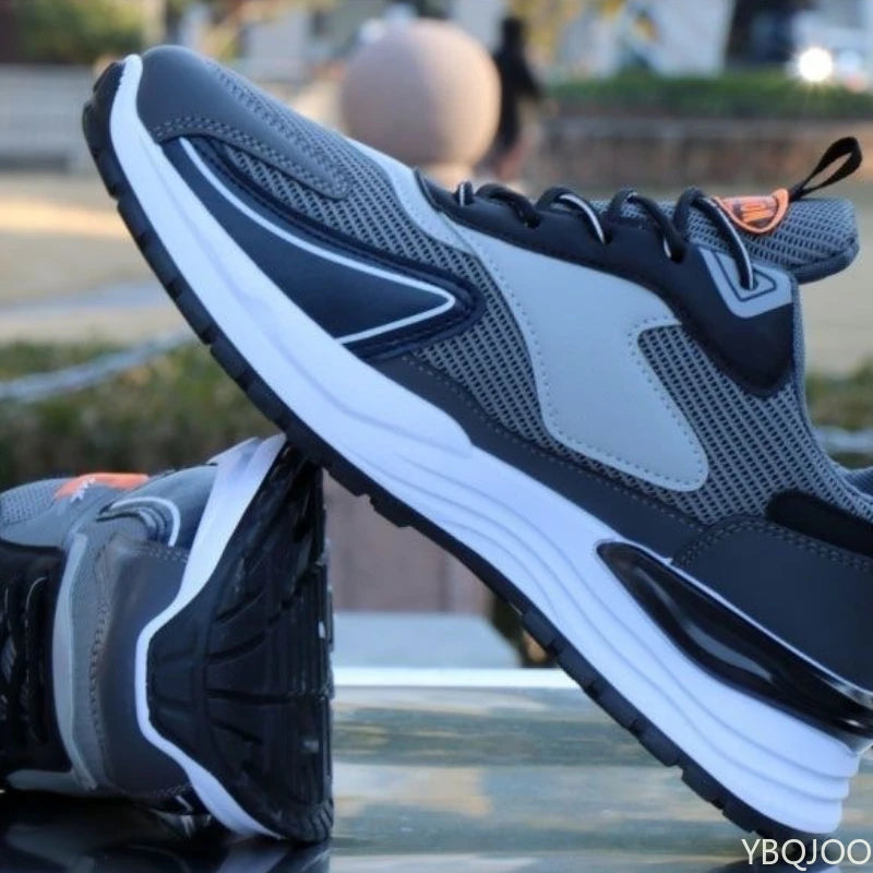 Men's Breathable Casual Platform Trainers | Lightweight Lace-Up Sports Shoes