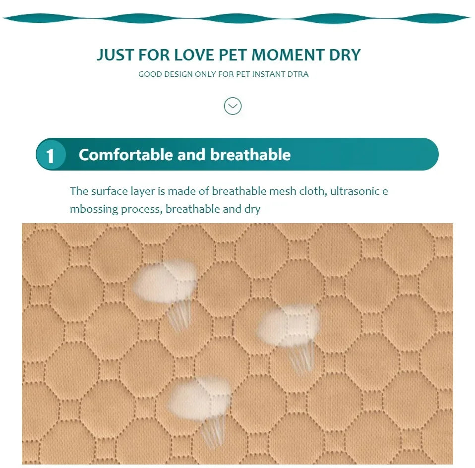 Jelieora Venture reusable dog pee pad blanket with absorbent surface, ideal for puppy training, pet beds, and car seat protection.
