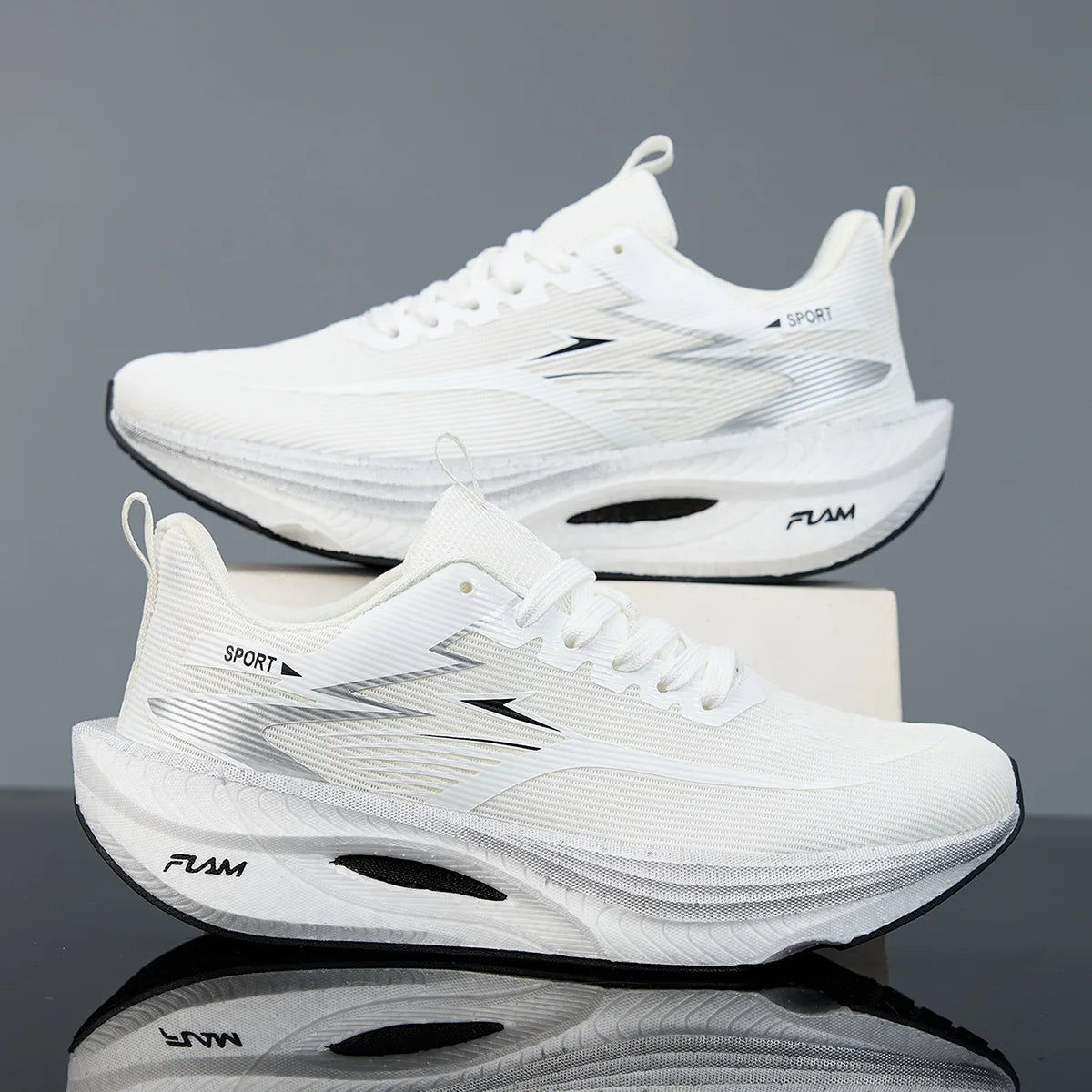 Unisex lightweight running trainers by Jelieora Venture with breathable mesh upper and cushioned sole for comfortable running.