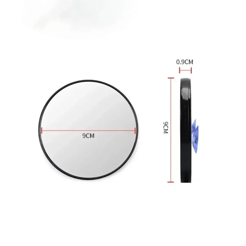 Round Magnifying Mirror with Suction Cup | 5x 10x 15x Bathroom Mirror