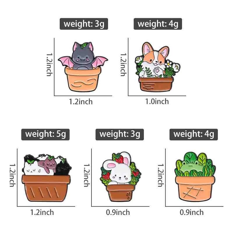 Cute Animals Enamel Pins Set: Adorable Cat & Capybara Badges for Every Outfit