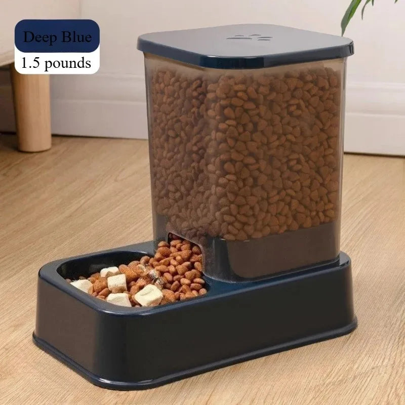Jelieora Venture automatic pet feeder and waterer with portion control for dogs and cats, battery-free pet accessory with food and water containers