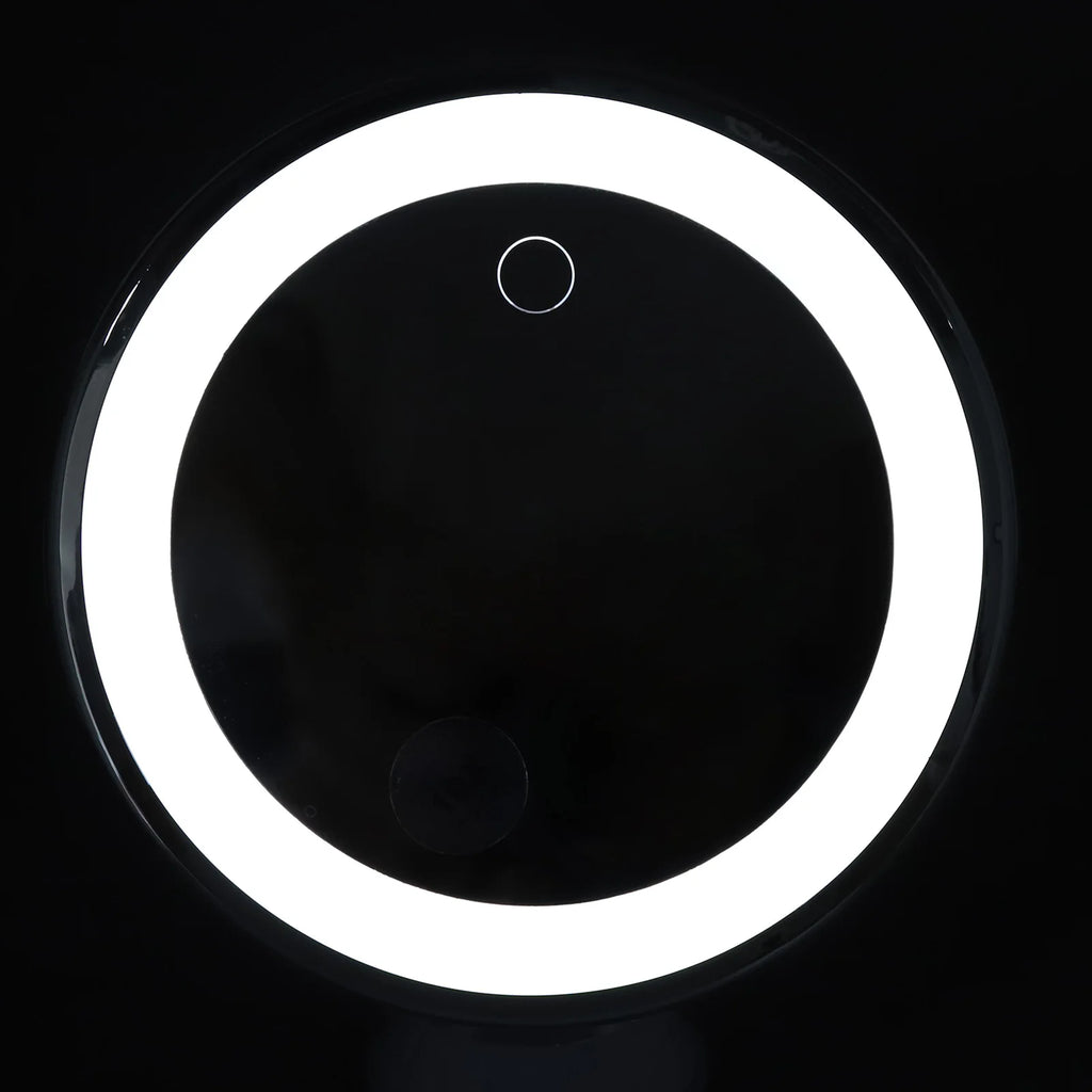 10x Magnifying Makeup Mirror with LED Lights & Suction Cup