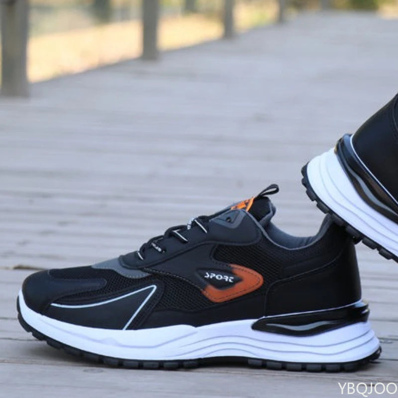 Men's Breathable Casual Platform Trainers | Lightweight Lace-Up Sports Shoes